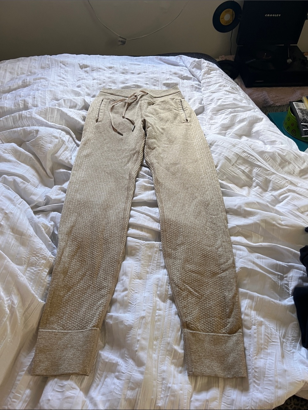 Lululemon Cozy Quilted Knit Joggers - Beige